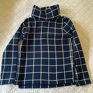 J.Crew fleece turtleneck - windowpane design - size S